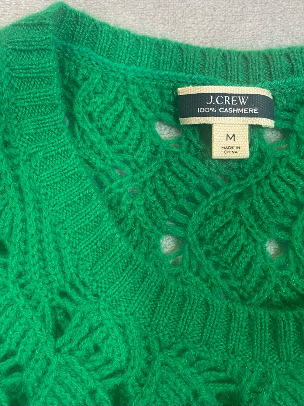J.Crew 100% Cashmere Kelly Green Open Knit Sweater Vest M, Preppy Luxe
Academia - Picture 2 of 8